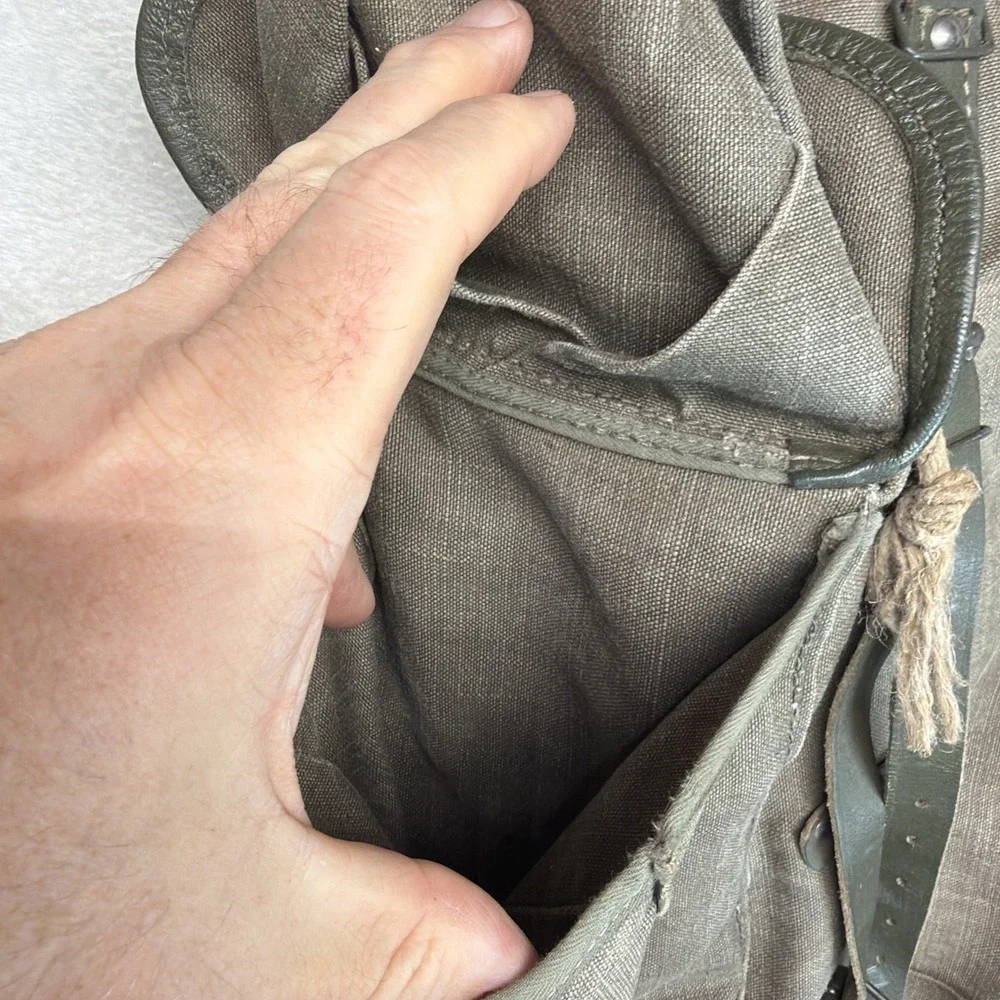 Vintage Lafuma Canvas External Frame Backpack Rucksack Made in France Hiking